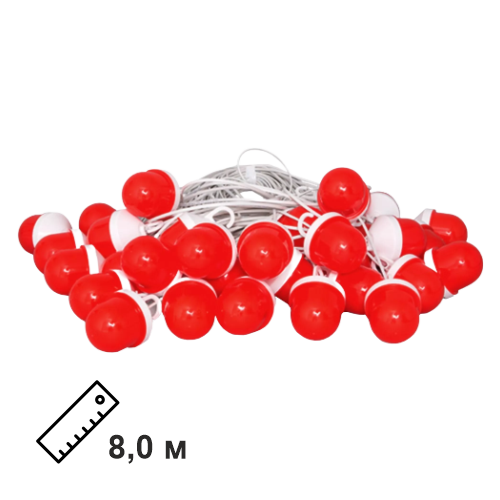 Сигнальная гирлянда из фонарей ФС-12 с шагом 8,0 м